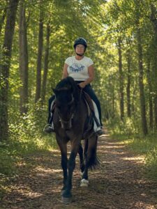 Alleine ausreiten im Wald